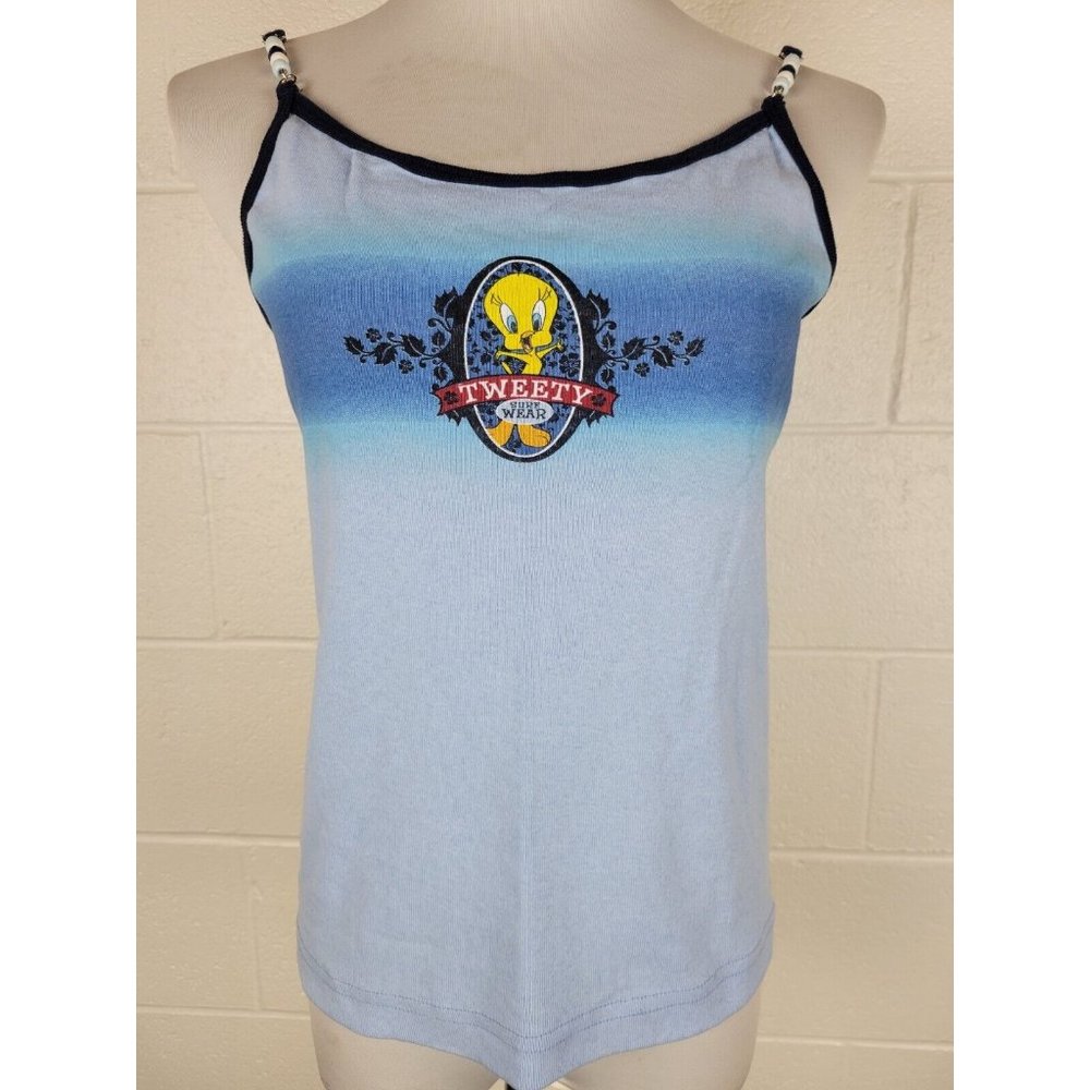 Vintage 90s NWT Warner Bros Looney‎ Tunes Tweety Surf Wear Tie Dye Tank Top XL - Picture 2 of 10